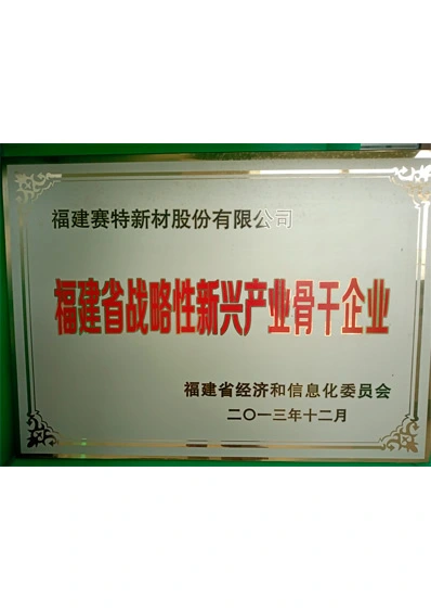 backbone enterprises of strategic emerging industries in fujian province